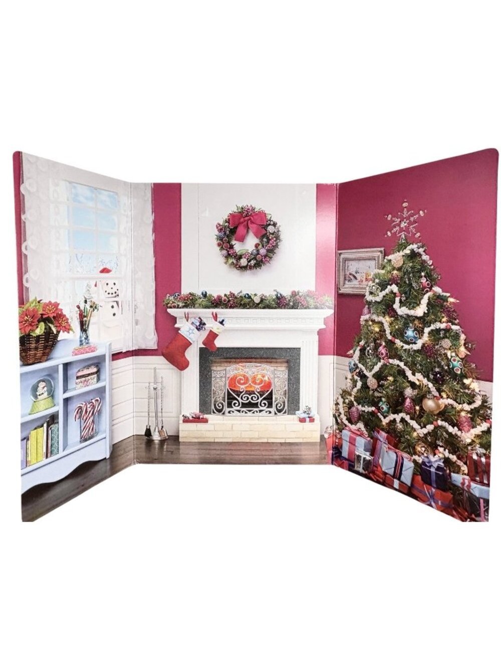 American Girl Truly Me Cozy Christmas Scene Trifold Backdrop Holiday DHN74 2015